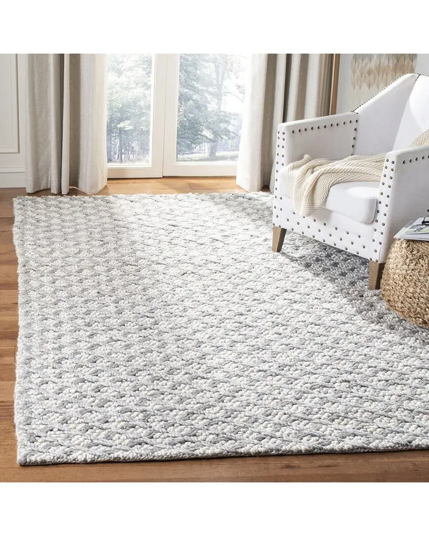 Natura Hand Woven Rug - Silver, Polyester Blend