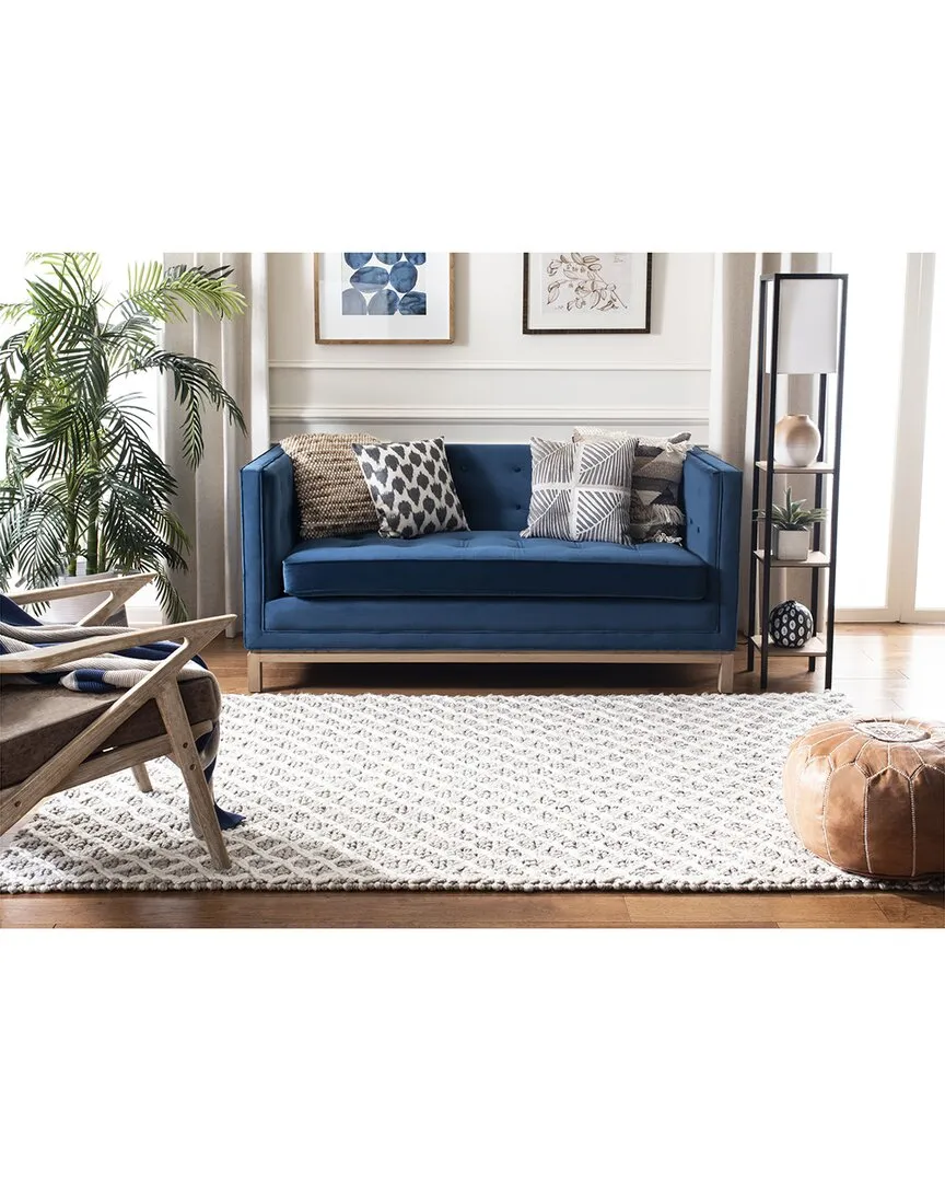 Natura Hand Woven Rug - White, Polyester Blend