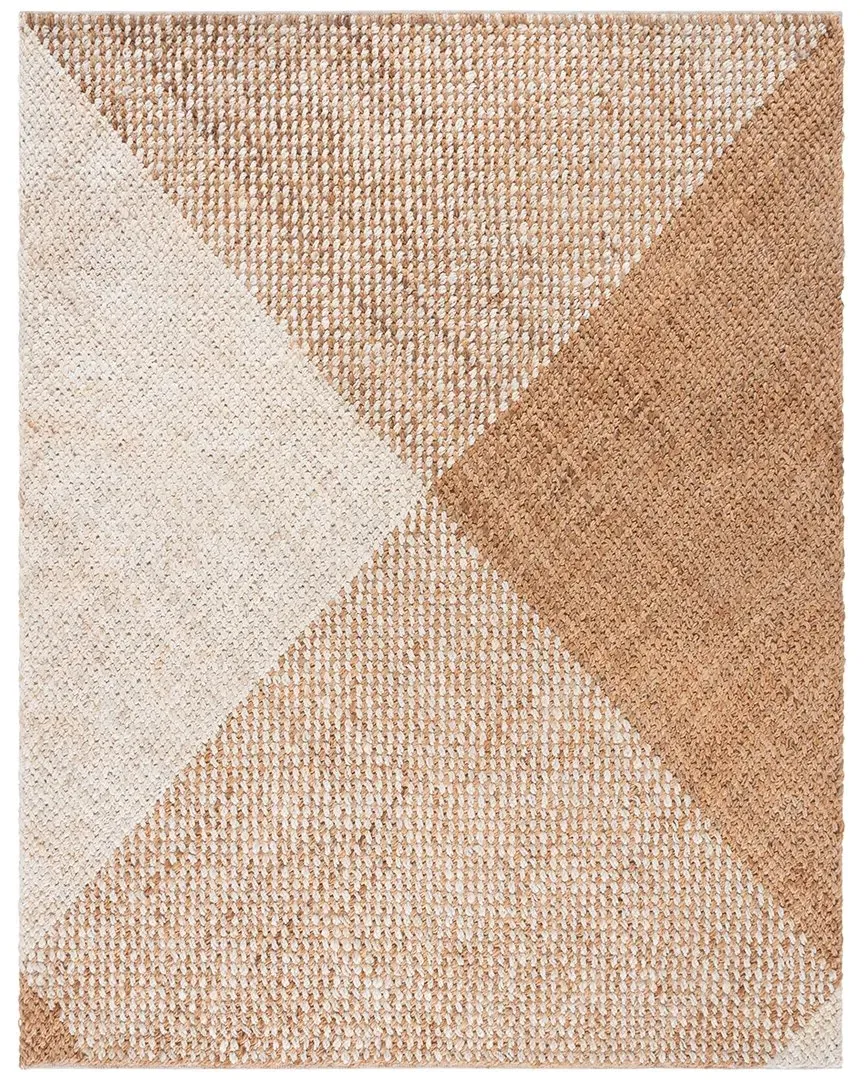 Natural Fiber Jute Cotton Rug - Natural