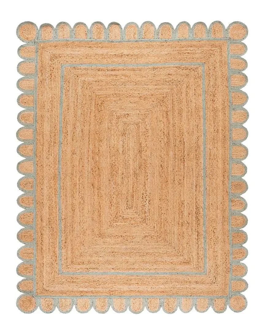 Natural Fiber Jute Rug - Light Blue
