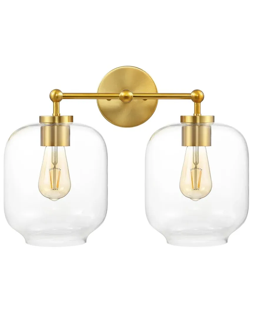 Navia 2-Light Wall Sconce - Brass, Glass
