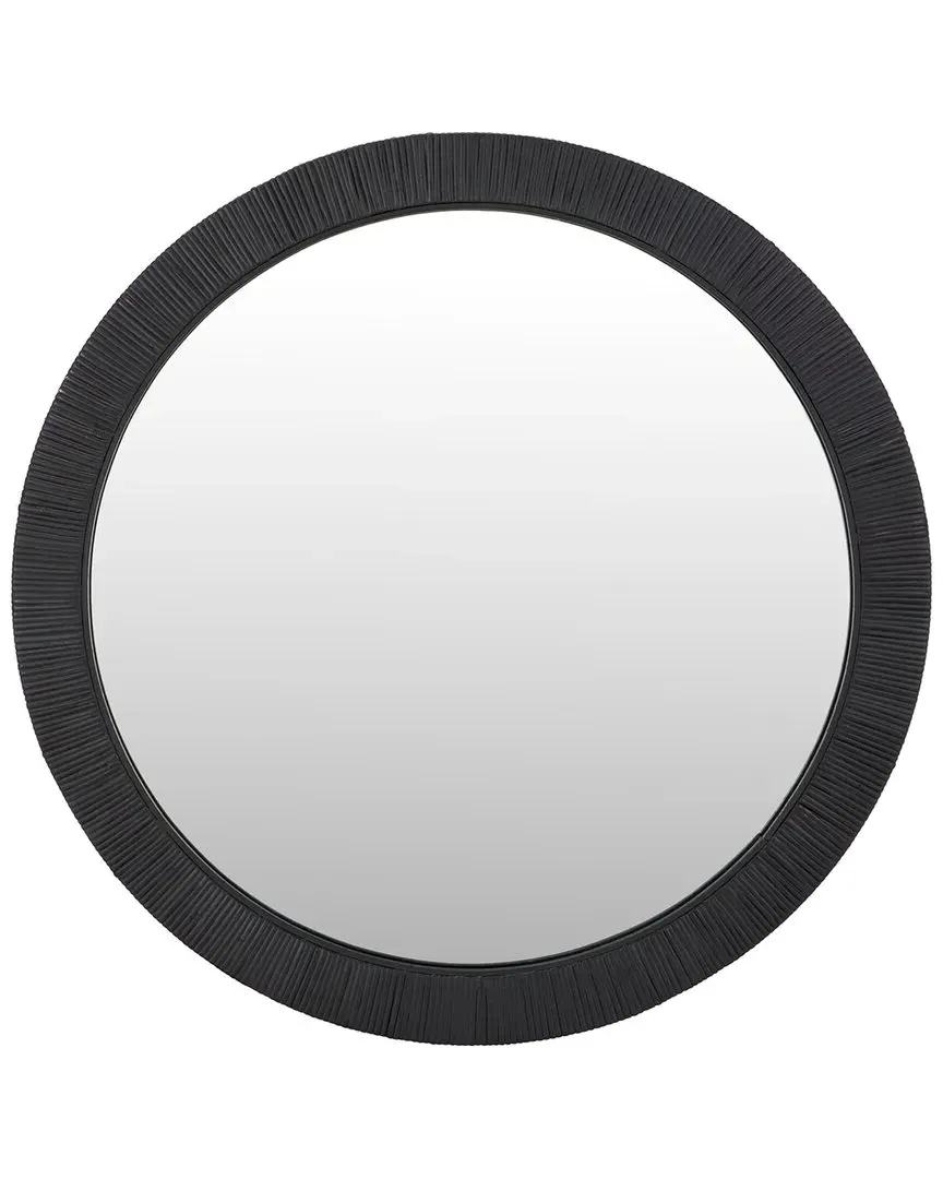 Nellie Round 31.5in Mirror - Black, Wood image