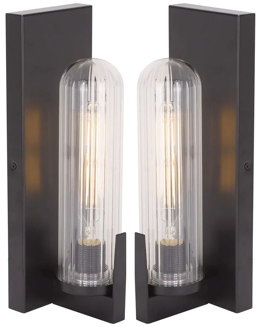 Nicola 4in Wall Sconce - Black, Metal image