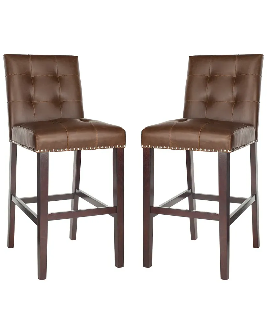 Nikita Set of 2 Bar Stools - Brown