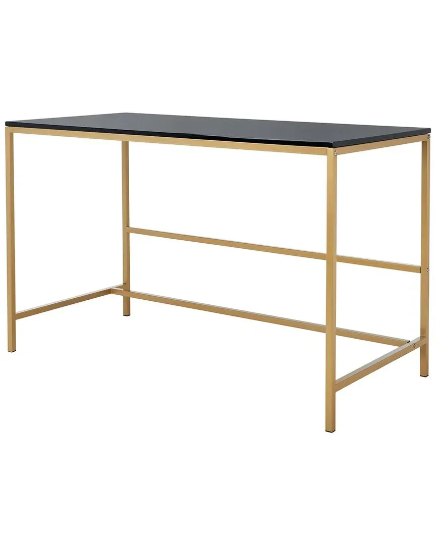 Nova Glossy Wooden Desk - Black, Mahogany