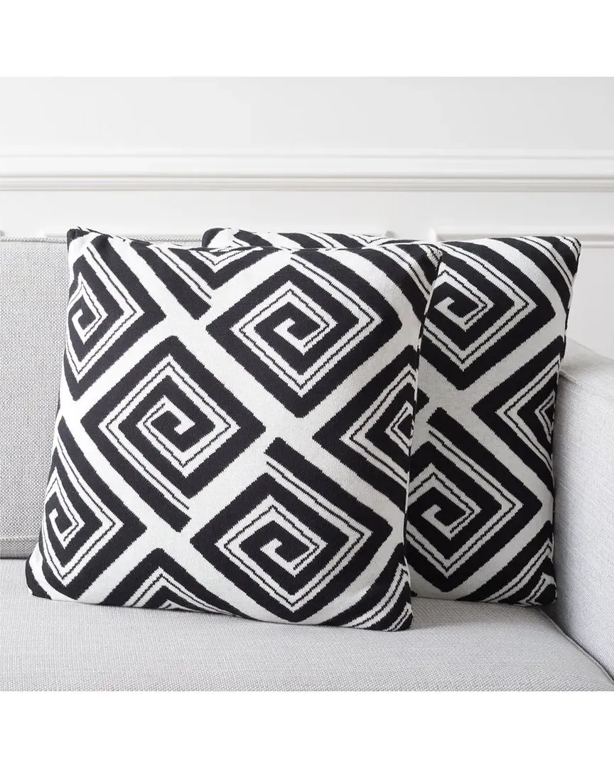 Nova Set of 2 Pillows - Black, Cotton
