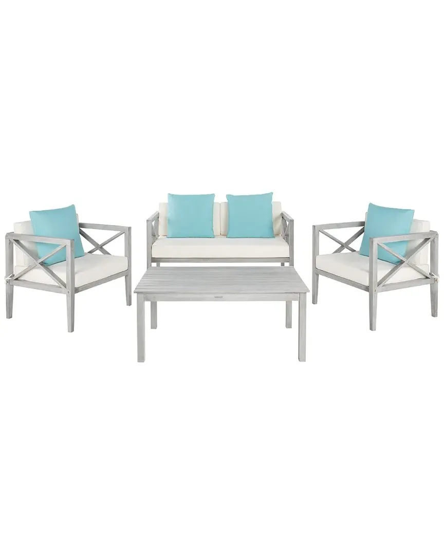 Nunzio 4-Piece Outdoor Set - Grey, Wood