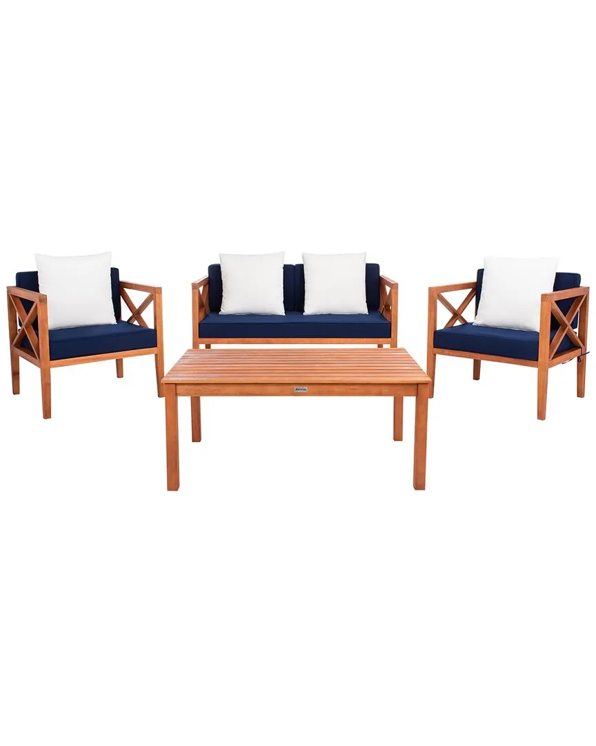 Nunzio 4-Piece Outdoor Set - Natural, Wood