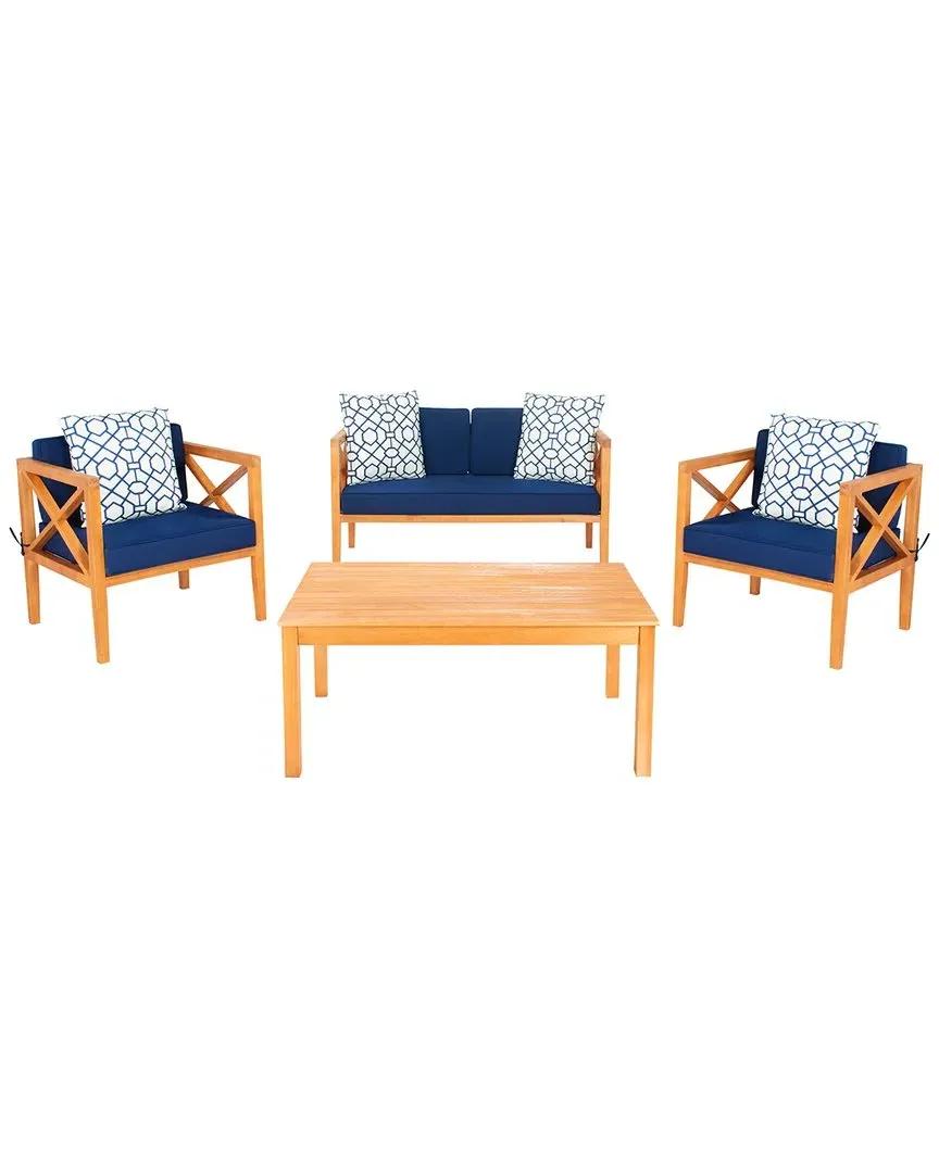 Nunzio 4-Piece Outdoor Set - White, Wood