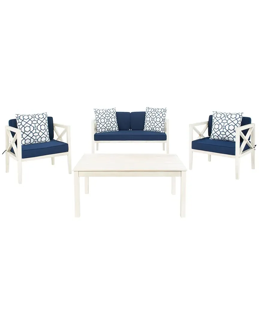 Nunzio 4-Piece Outdoor Set - White, Wood