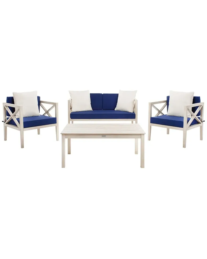 Nunzio 4-Piece Outdoor Set - White, Wood