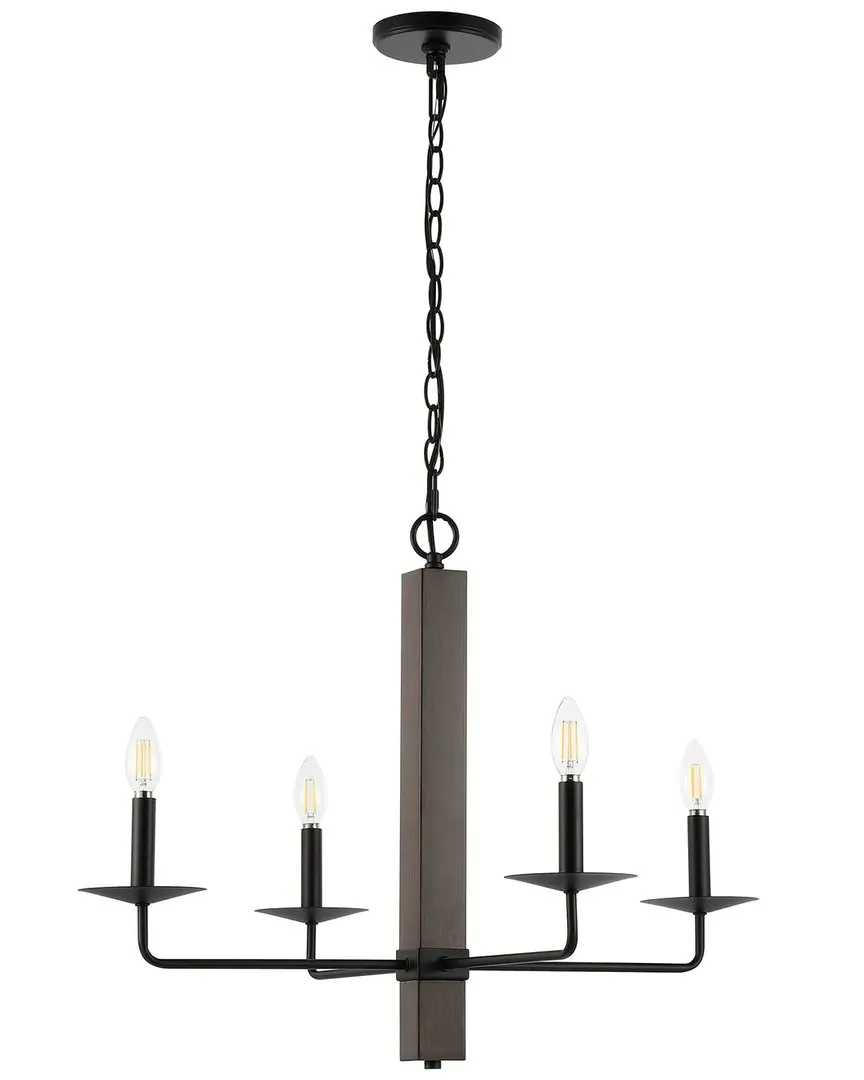 Oakly 4-Light Chandelier - Black, Walnut image