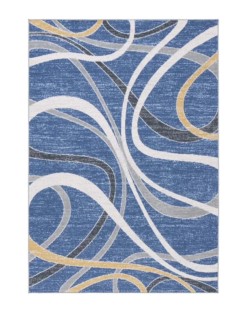 Odyssey Area Rug - Blue, Polyester