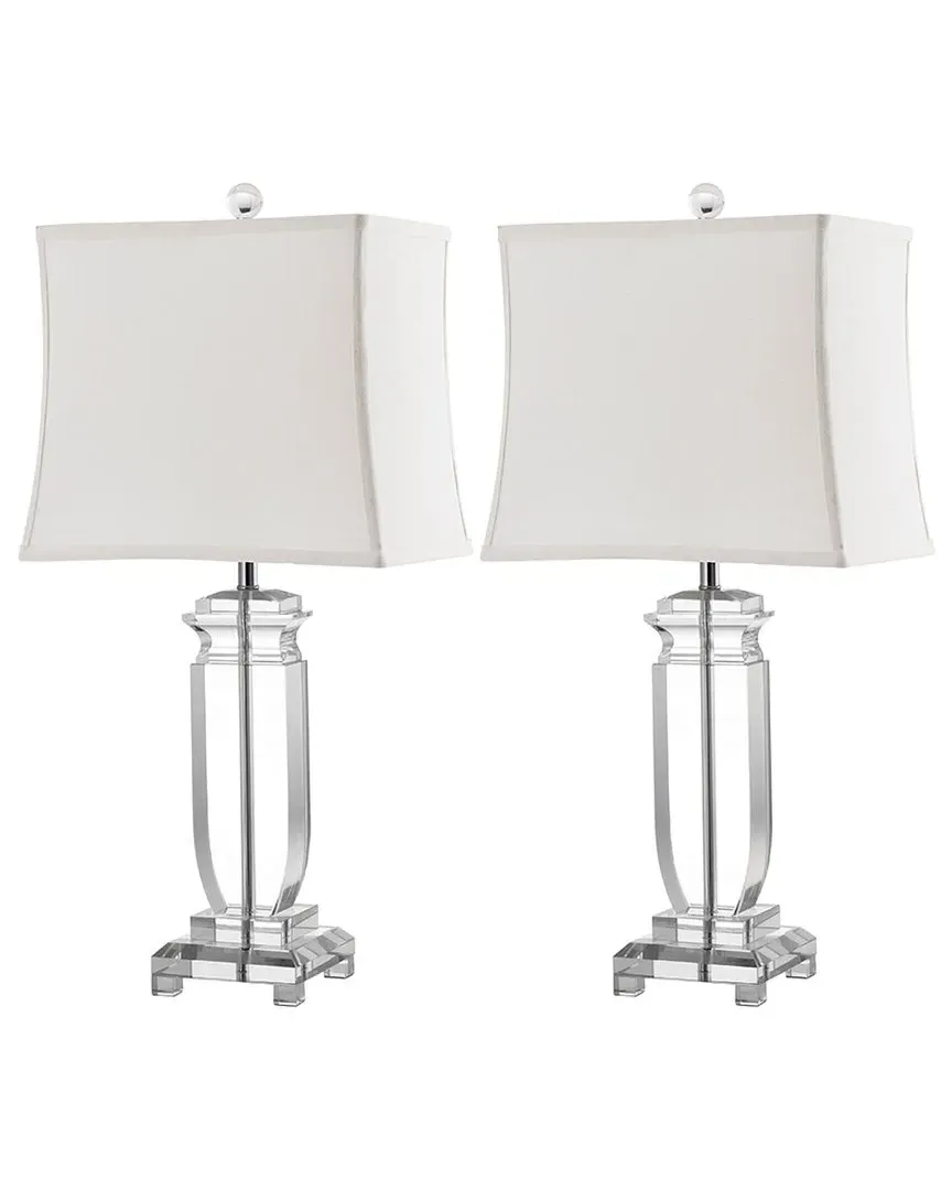 Olympia 24in Crystal Table Lamp - Silver Clear, Crystal