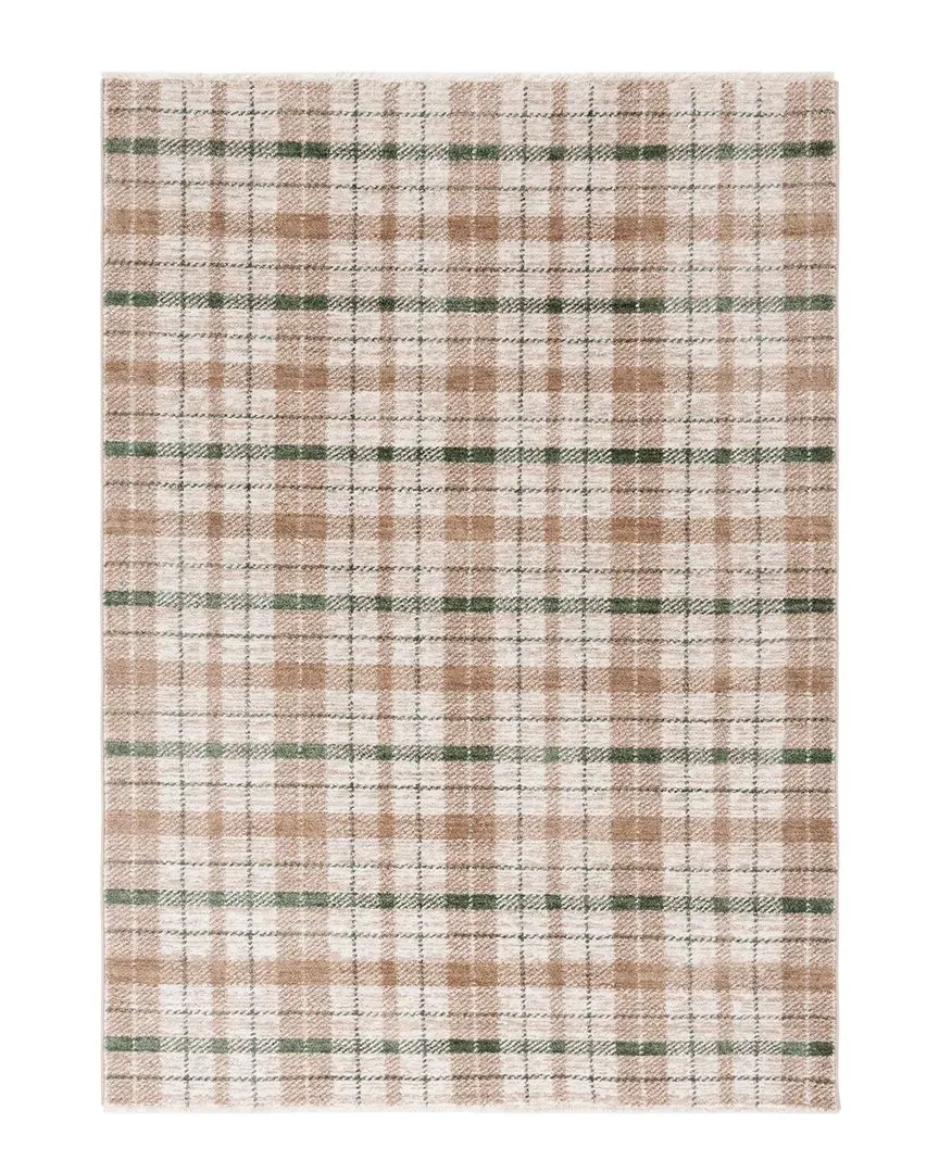 Oxford Plaids Rug - Beige, Polyester