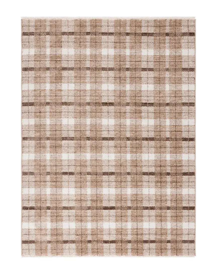 Oxford Plaids Rug - Beige, Polyester image