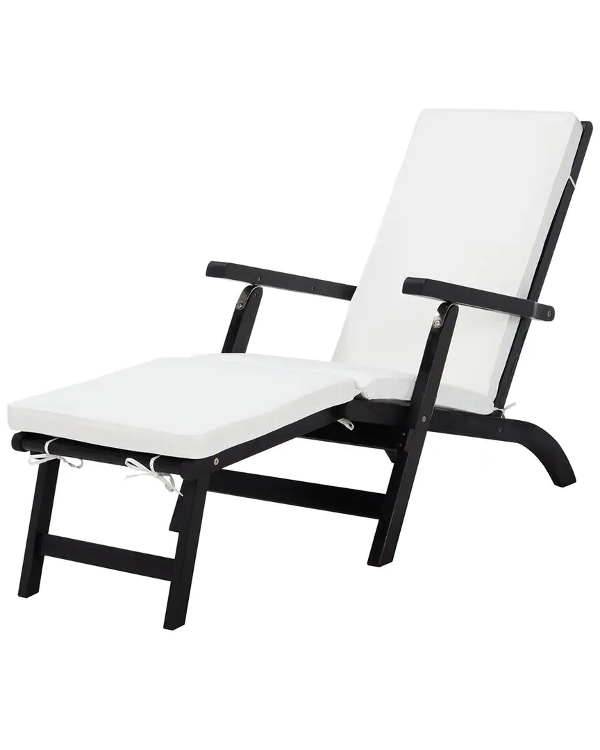 Palmdale Outdoor Lounge Chair - Black, Acacia