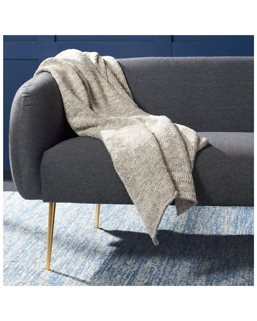 Panna Knit Throw - Grey, Cotton