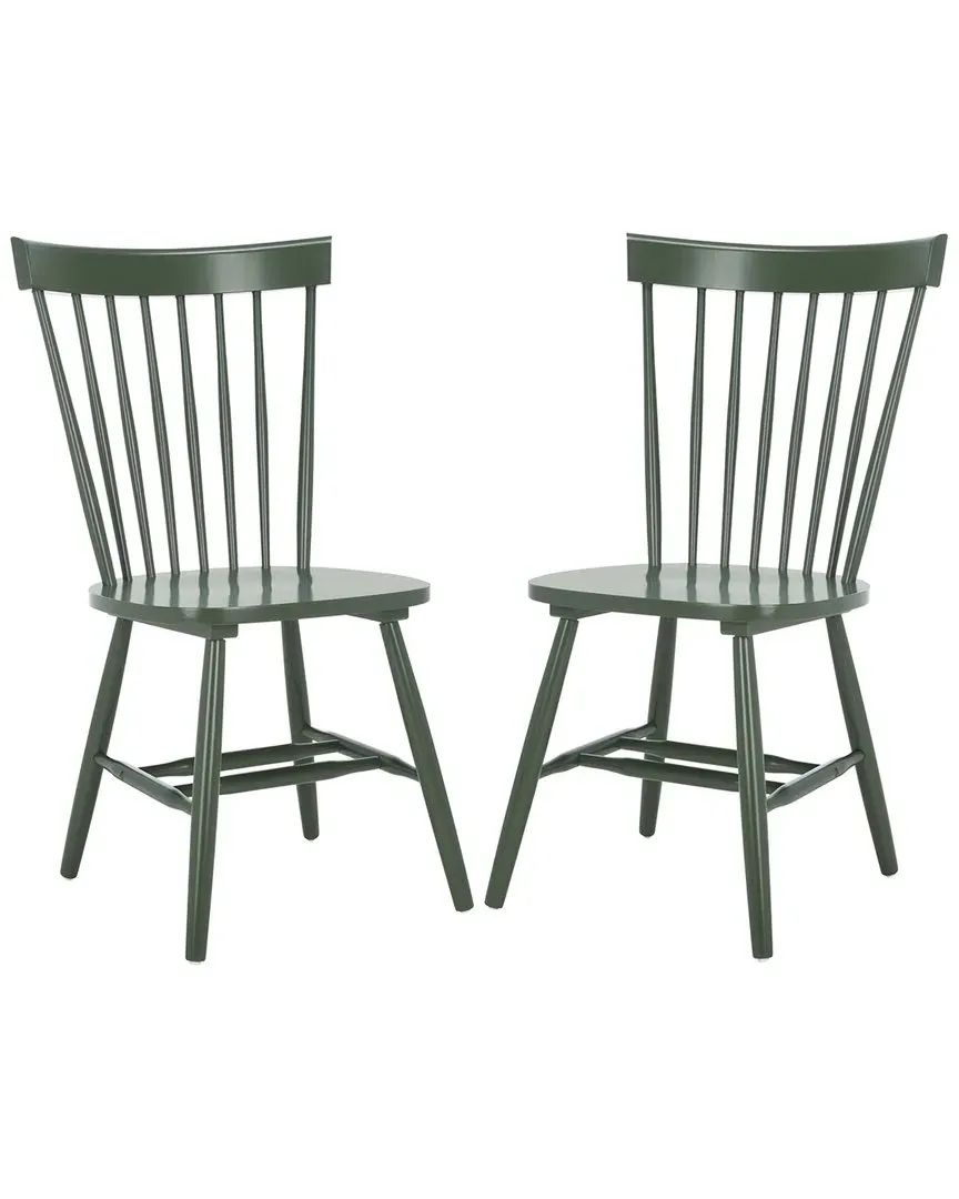 Parker Spindle Side Chair - Green, Rubberwood