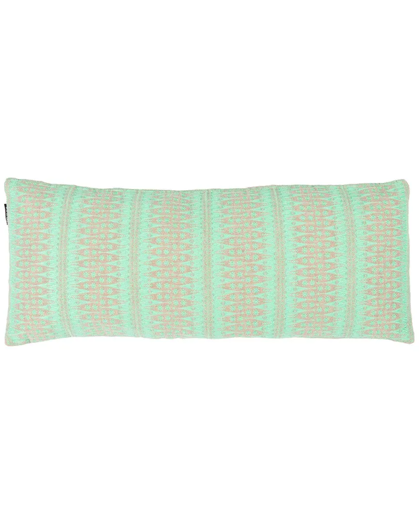 Parvin Rectangular Pillow - Teal, Linen image