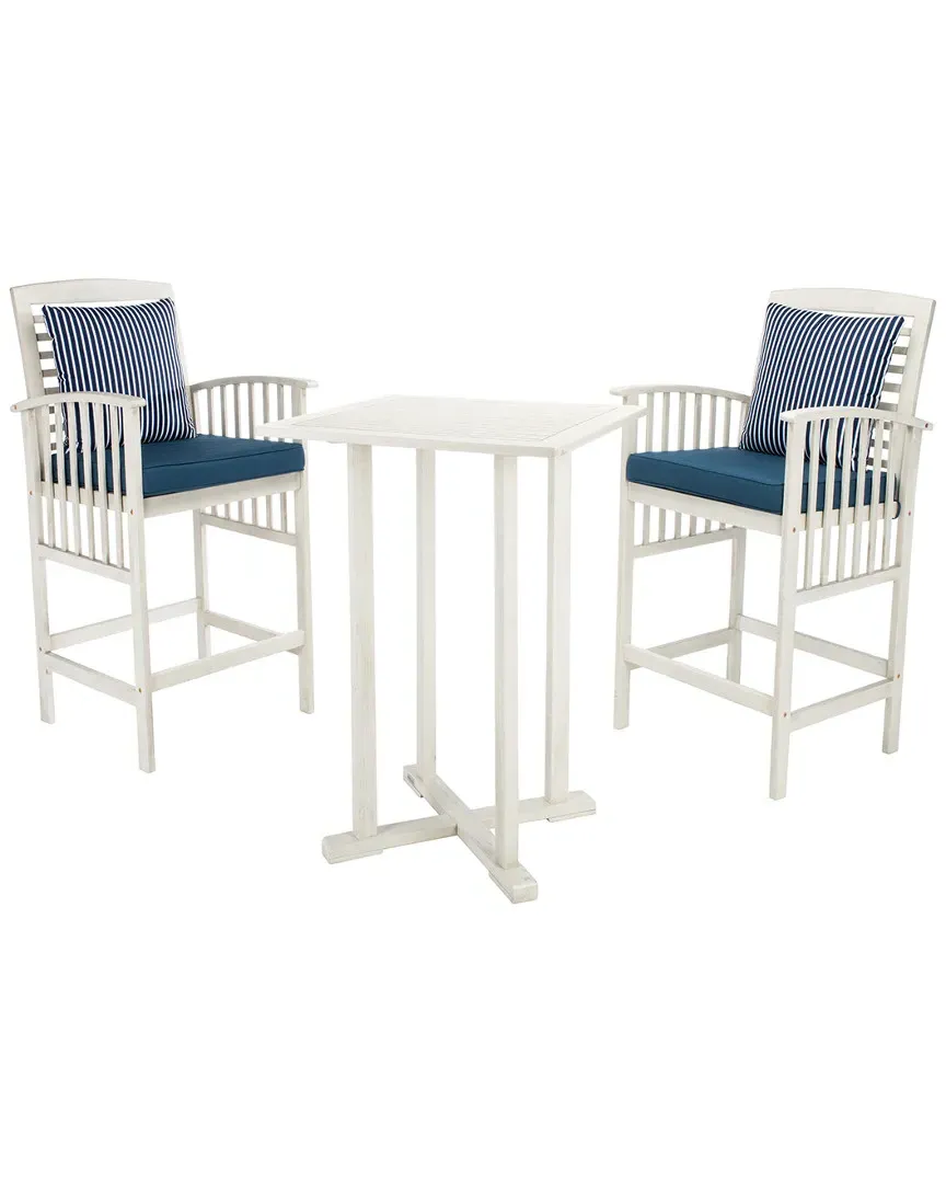 Pate 3-Piece Bar Height Bistro Set - White, Wood