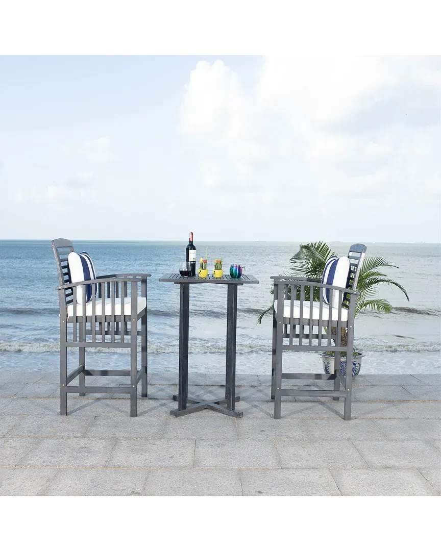 Pate 3-Piece Bistro Set - Black, Wood