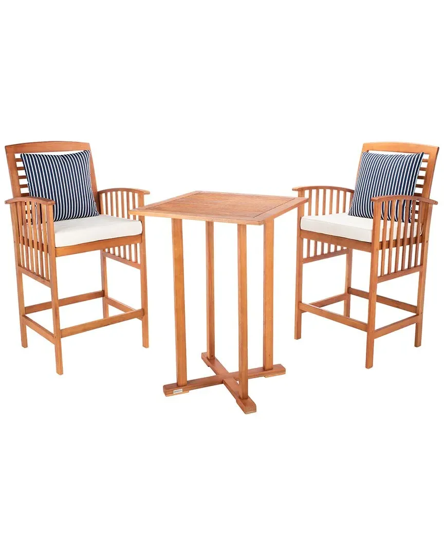 Pate 3-Piece Bistro Set - Natural, Eucalyptus Wood