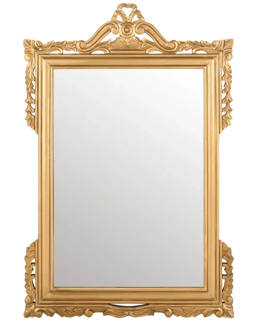 Pediment Rectangular Wall Mirror - Gold, MDF image