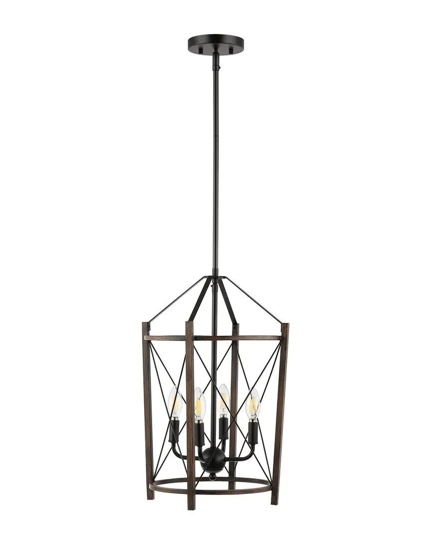 Peltier 4-Light Pendant - Black, Walnut image