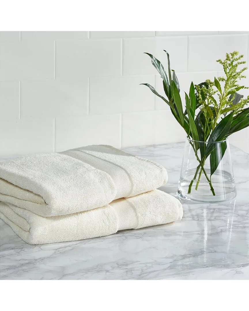 Plush 2pc Bath Towel Set - Ivory, Cotton image