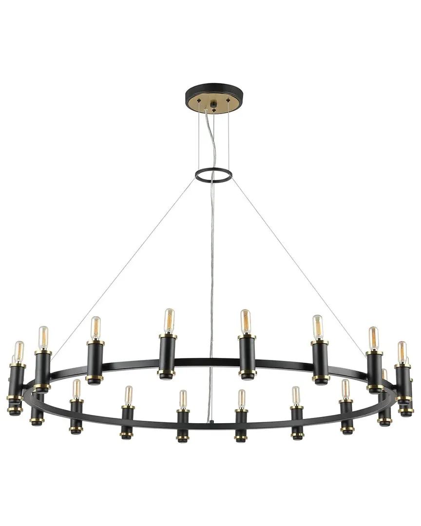 Poitier 18-Light Chandelier - Black, Brass image
