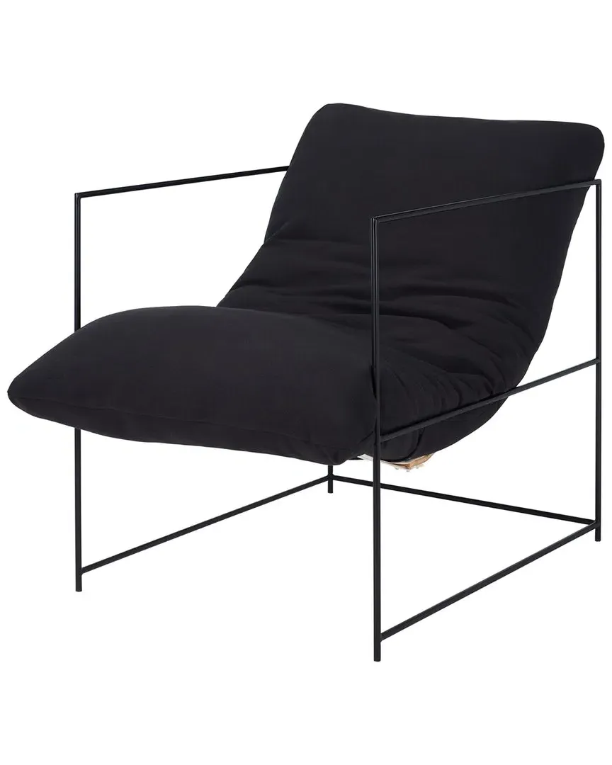 Portland Pillow Top Accent Chair - Black, Linen image