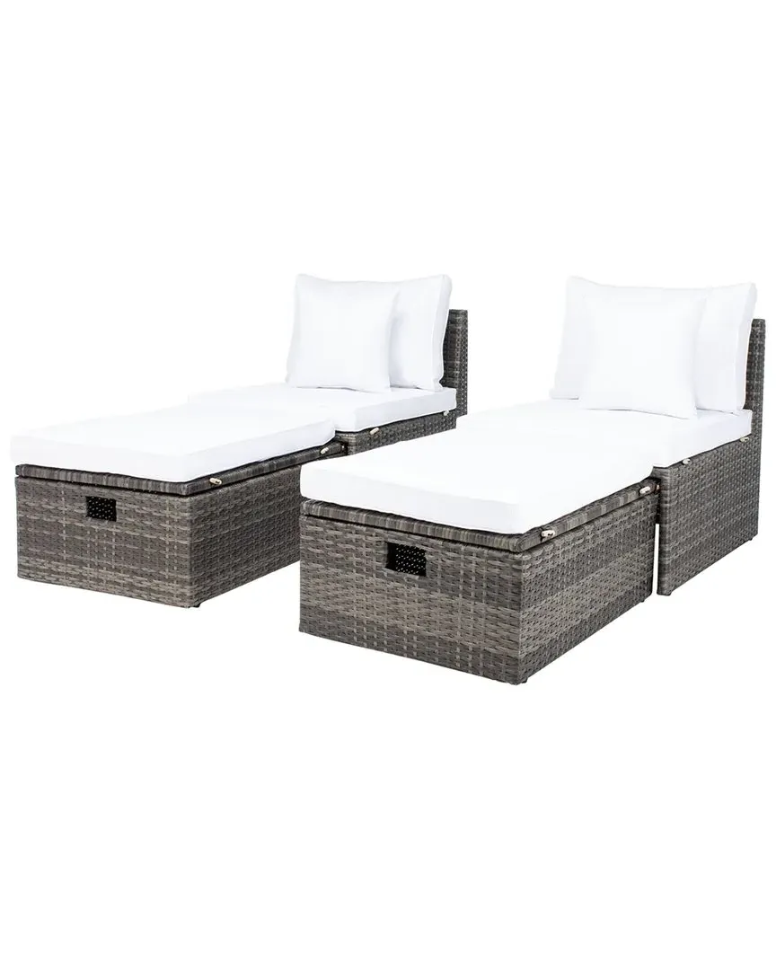 Pramla Outdoor Settee with Ottoman - Grey image