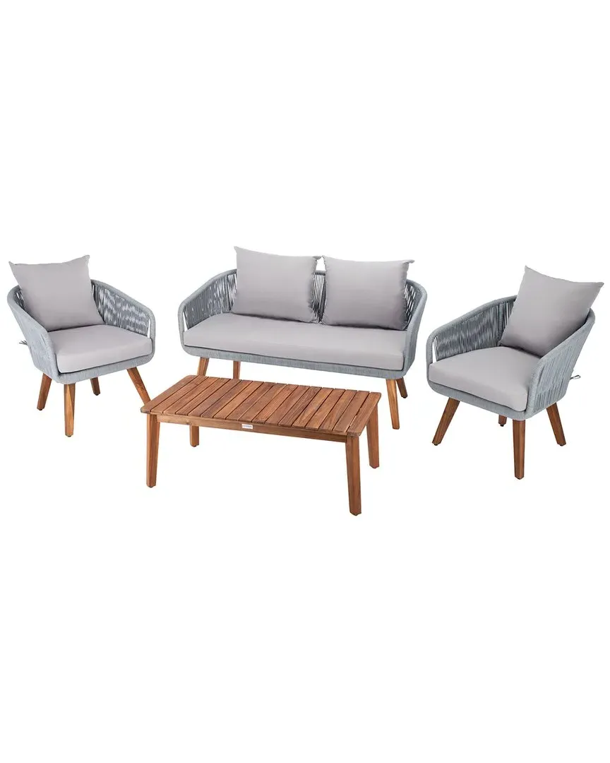 Prester 4-Piece Outdoor Living Set - Grey, Rope