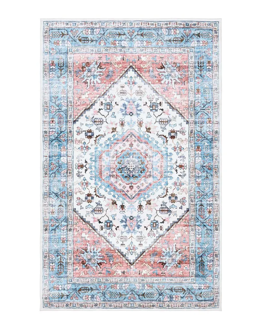 Printed Polyester Rug - Blue image