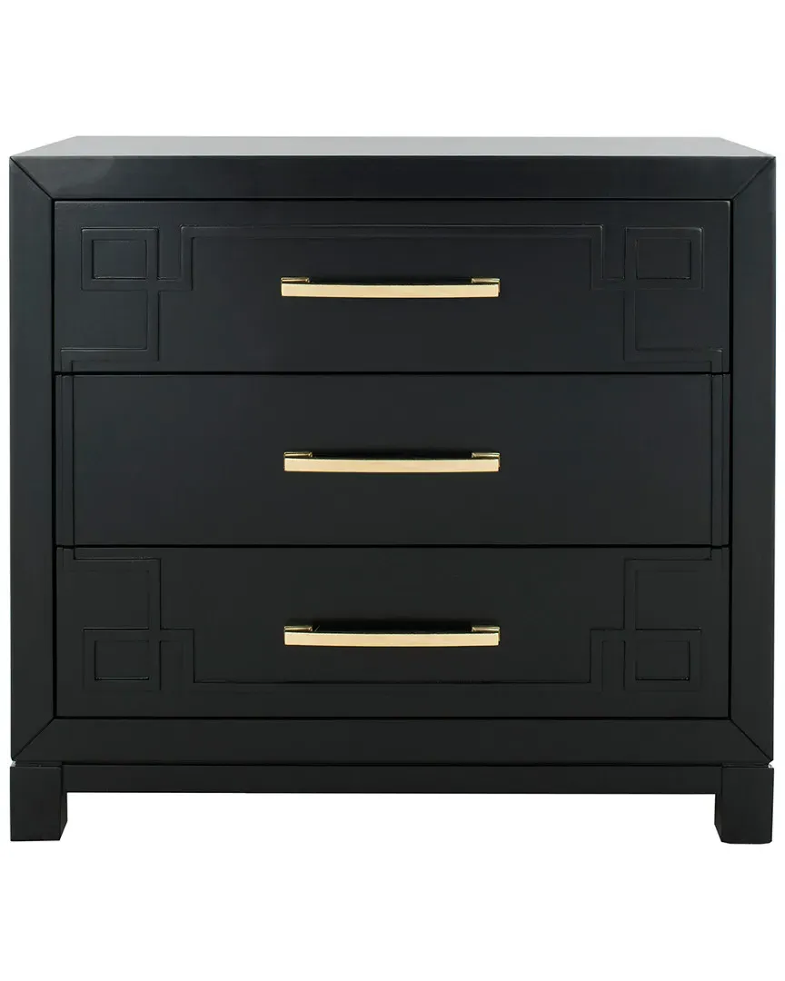 Raina 3-Drawer Chest - Black, Wood image