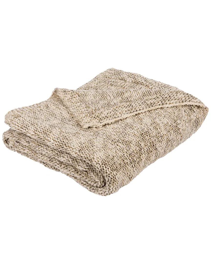 Ralen Knit Throw - Grey, Cotton