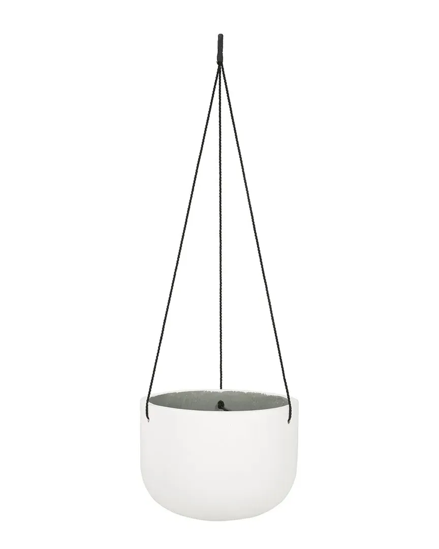 Rancer Planter with Jute Rope - White, Concrete image