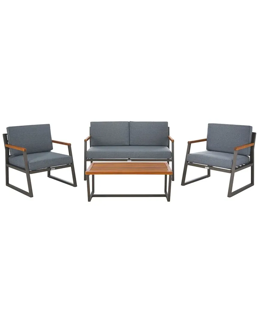 Randolph 4-Piece Outdoor Living Set - Grey, Acacia Wood image