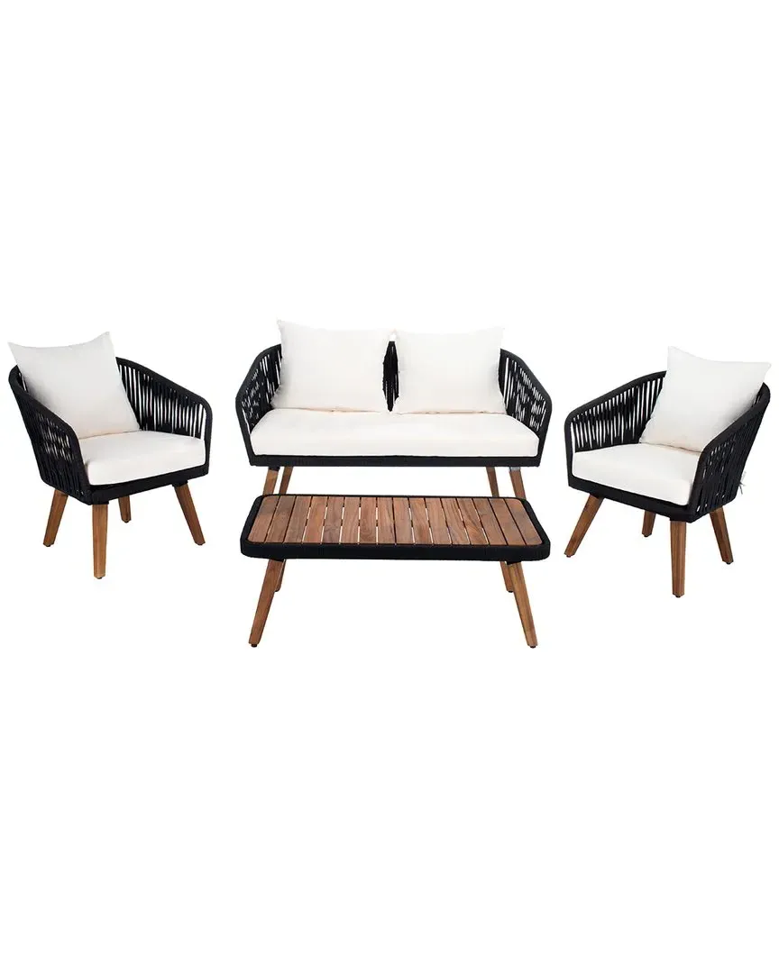 Ransin 4-Piece Living Set - Black, Rope