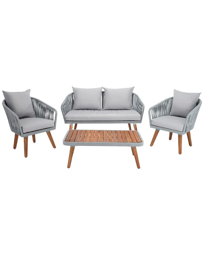Ransin 4-Piece Living Set - Grey, Acacia Wood image