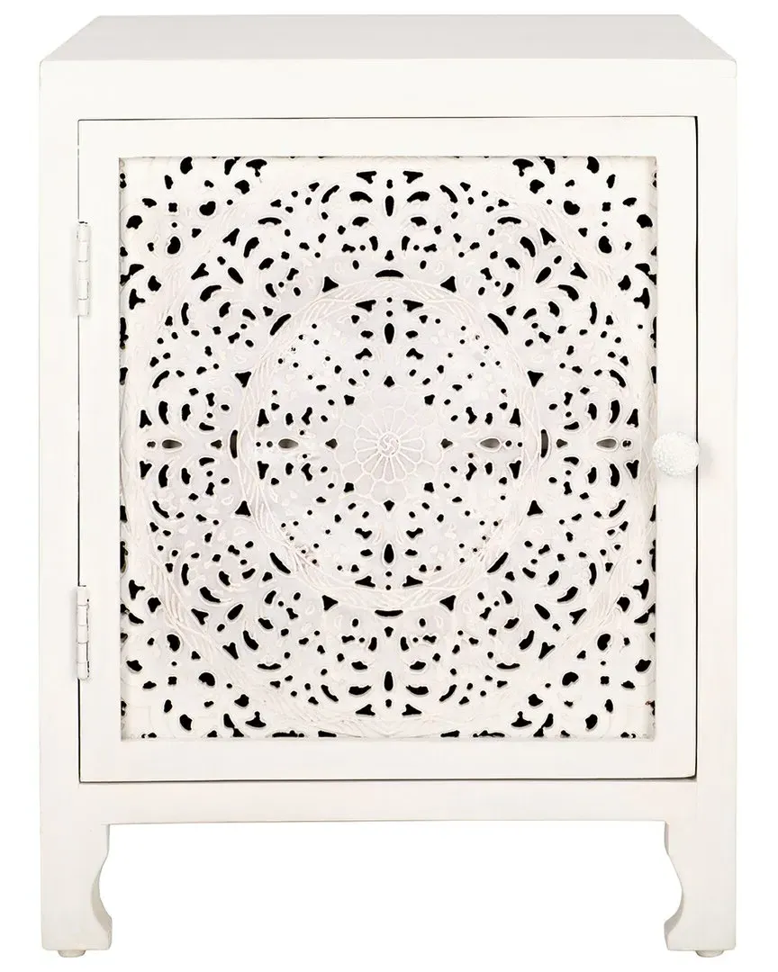 Raura 2-Shelf 1-Door Nightstand - White image