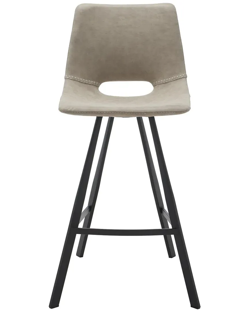 Raylee Counter Stool - Stone Grey, Vegan Leather image