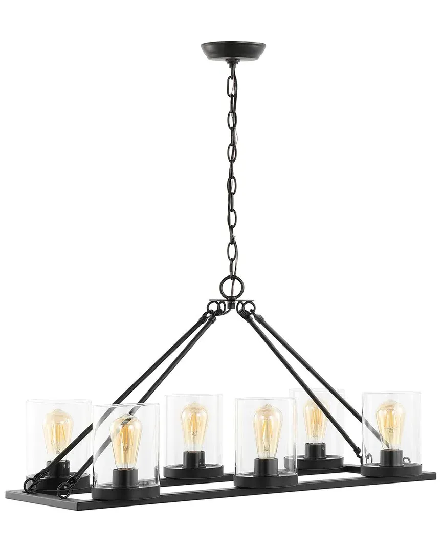 Reagan 6-Light 32in Chandelier - Black, Glass