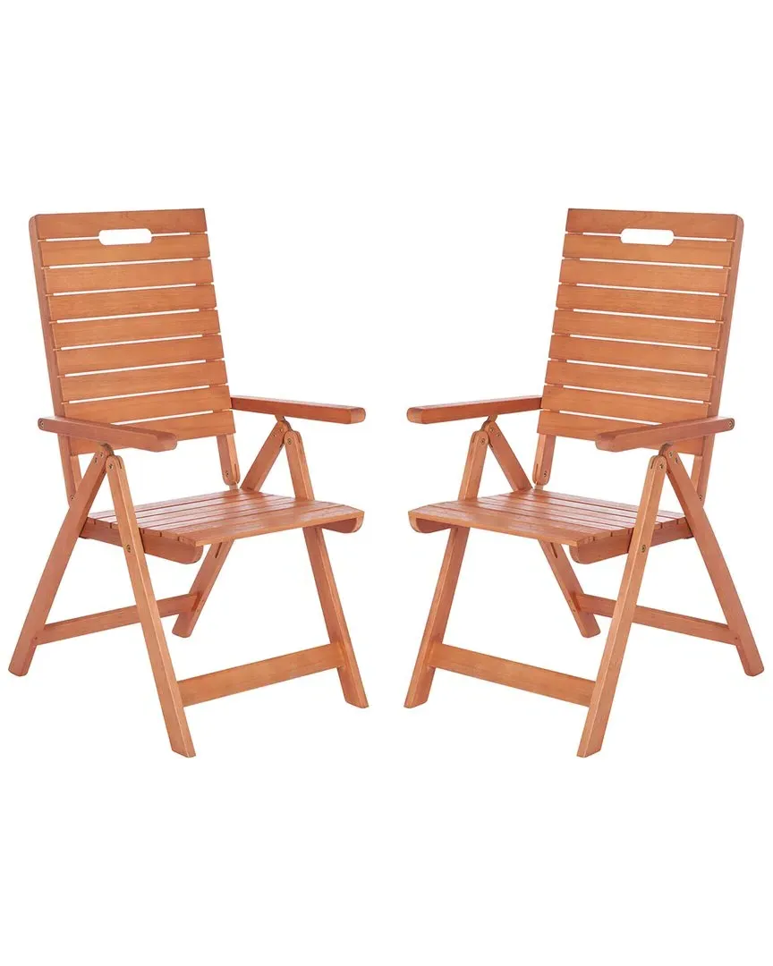Rence Set of 2 Folding Chairs - Natural, Eucalyptus image