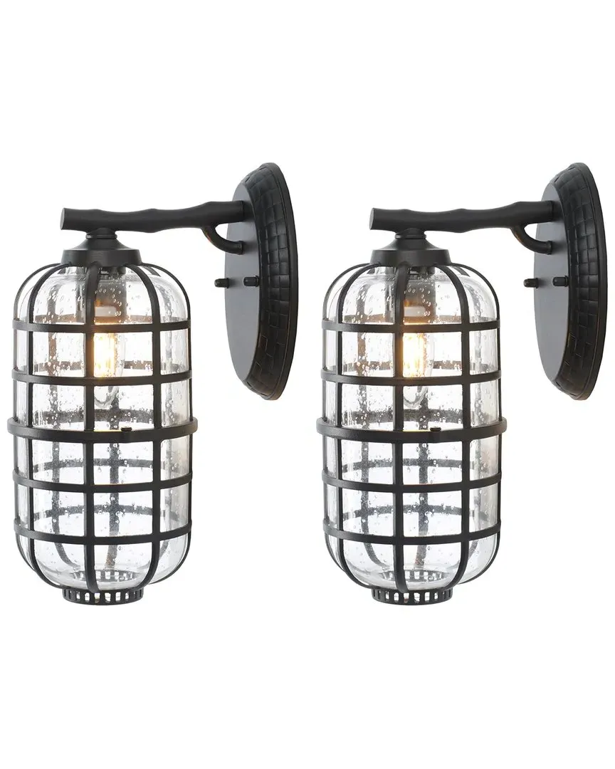 Rigel 8in Outdoor Sconce Set of 2 - Black