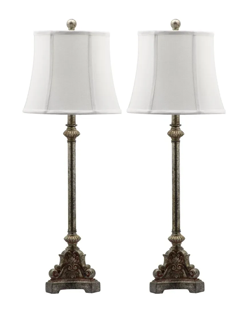 Rimini 33.5in Console Table Lamp - Antique Silver