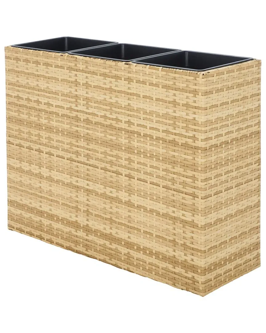 Rita 3-Tier Plant Stand - Natural, PE Rattan