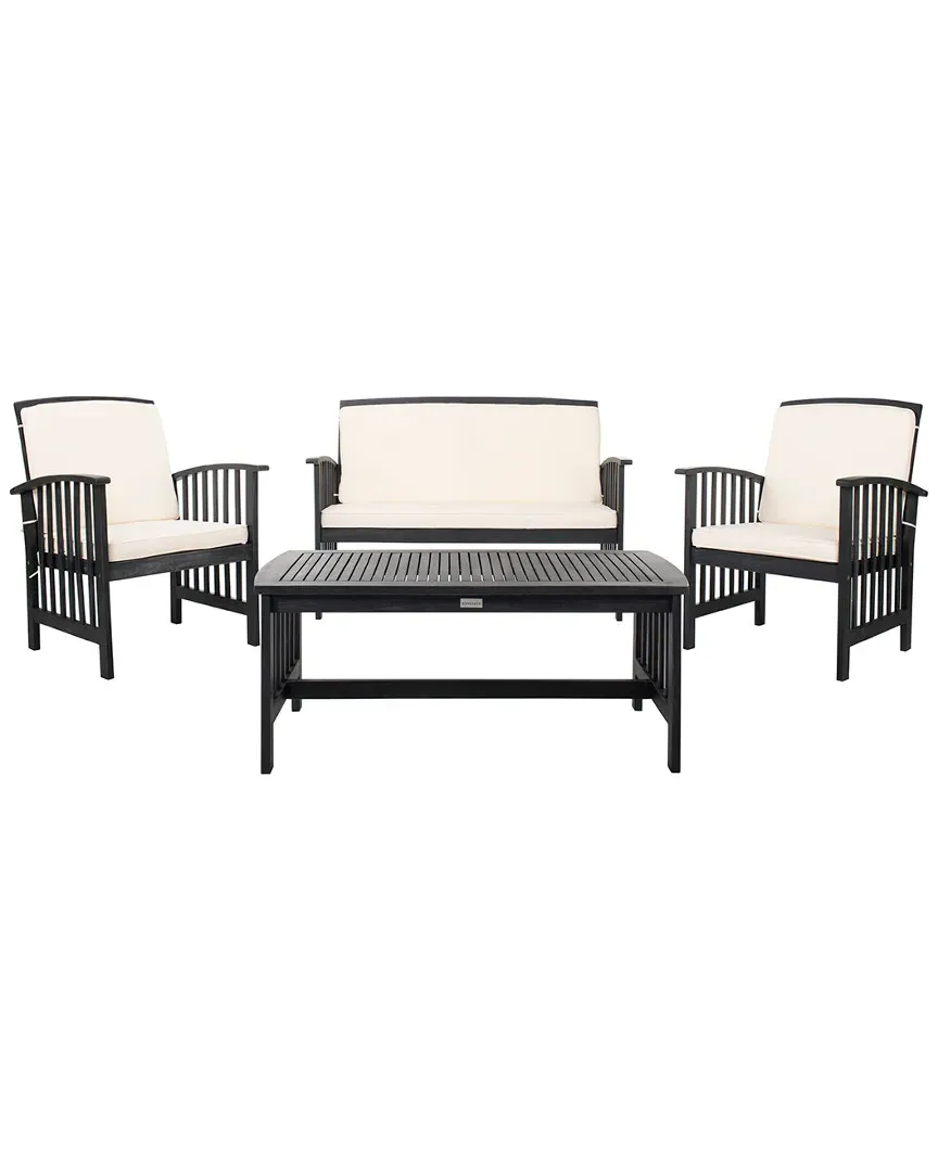 Rocklin 4-Piece Outdoor Set - Black, Acacia image