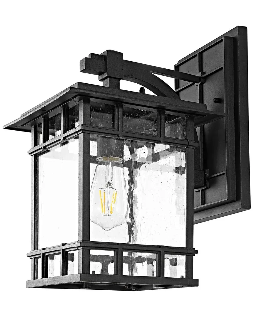 Rolran Outdoor Wall Lantern - Black, Aluminum
